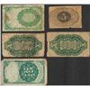 Image 2 : Lot of (5) Misc Fractional Currency Notes