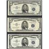 Image 1 : Lot of (3) 1953 $5 Silver Certificate Notes