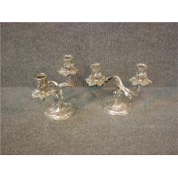 Une paire de petits candélabres à 2 branches de lumière de Christofle de la fin du 19e Siècle en...