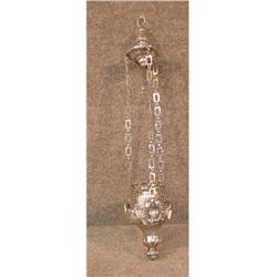 Une lampe de sanctuaire du 18e Siècle sud-américaine en argent....