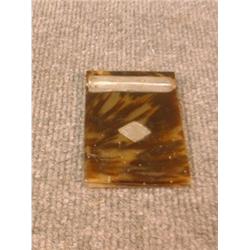 Un carnet de bal du début du 19e Siècle en écaille à montures d'argent....