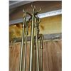 Image 4 : Brass Fireplace Utensil Stand +Utensils (4) 26" Tall