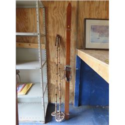Peterborough wooden Ski's 7ft 3 inch