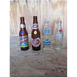 Bottle Lot- 4 Bottles-Bohemian,Dow,Coke,Fanta
