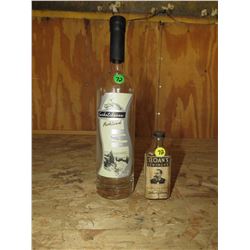 Sask Parkland Vodka Bottle + Sloan's Liniment Bottle