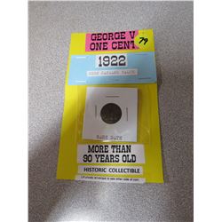 1922 George V One Cent-Key Date