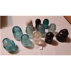 LOT OF 12 INSULATORS, CPR, CNR, OTHERS