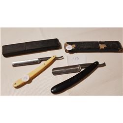 2 STRAIGHT RAZORS, BENGALL & LARGE RARE KING WILLIAM