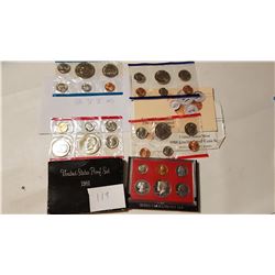 5 USA PL COIN SETS, 1978, 1976, 1988P, 1988D & 1981 VARIETY SET