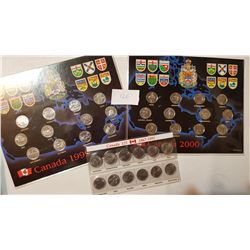 1992, 1999, 2000 25 CENT COIN SETS