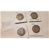 Image 1 : 1941,43,45,50 SILVER 50 CENT COINS