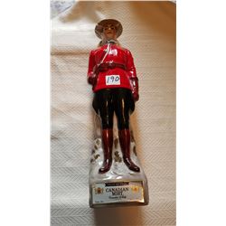 14" RCMP FIGURE LARGE WHISKEY BOTTLE