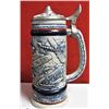 Image 2 : Beautiful Avon Beer Stein with airplane motif and aluminum cover Nicely hallmarked