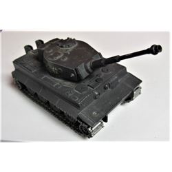 Solido Brand WWII era German Tiger tank  model, with metal treads. Dated 1969