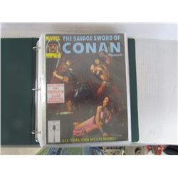 BINDER OF COMICS, CONAN THE BARBARIAN, SAVAGE SWORD, 10