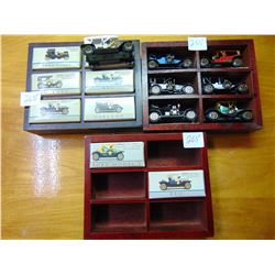 ANTIQUE MINI BOXED CARS 14 TOTAL IN BOXES