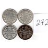 Image 1 : 1928, 1932, 1933, 1936 25 CENTS ALL VF