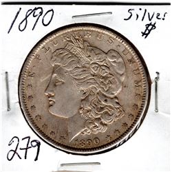 1890 USA MORGAN SILVER DOLLAR