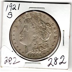 1921S PLAIN MORGAN SILVER DOLLAR
