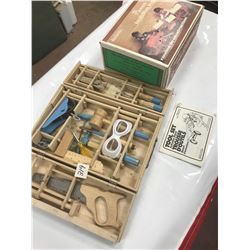 CHILDS TOOL SET & RELIABLE LOG SET IN BOX