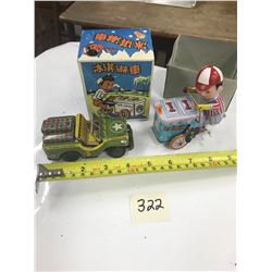 WIND UP TOY IN ORIGINAL BOX, JEEP FRICTION