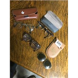 4 VINTAGES GLASSES - 1 RAYBAN