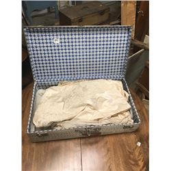 VINTAGE WEDDING DRESS & VINTAGE SUIT CASE