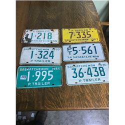 6 TRAILER PLATES