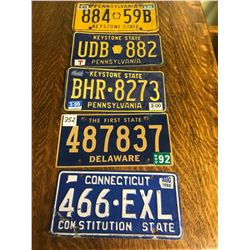 5 USA PLATES