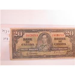 1937 $20.00 BILL