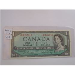 1954 REPLACEMENT $1.00 BILL UNC