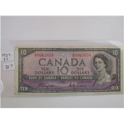 1954 DEVILS FACE $10.00 BILL