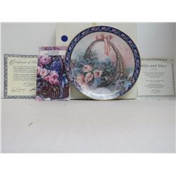 W.L.  George China "Tulips and Lilacs" Decorative plate- with authenticity (5206C)