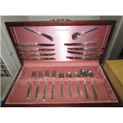 TRADITION SILVERWARE SET, 6 SETTINGS W/ WOOD BOX