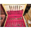 Image 1 : COMMUNITY SILVERWARE SET, 8 SETTINGS W/ WOOD BOX