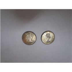 1964 & 1959 CDN 50 CENT PC