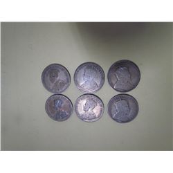 2X1910,1912,1917,1919,1920 CDN QUARTERS