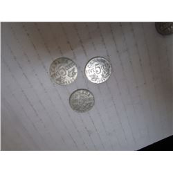 1927,29,34,60,63,69 CDN NICKLES; 1751-1951 CDN NICKLE, 1938 US NICKLE
