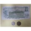 Image 1 : 1943 AUSTRALIA 6 PENCE, 1939 ITALIAN C10, 1973 CDN $1.00 BILL