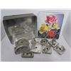 Image 2 : VINTAGE TIN, FULL OF COOKIE CUTTERS, DONUT CUTTERS