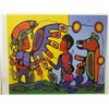 Image 2 : NORVAL MORRISSEAU LTD EDITION PRINT, "THUNDERBIRD SHAMNA TEACHING" 298/950