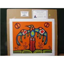 NORVAL MORRISSEAU LTD EDITION PRINT, "THUNER BIRD SPIRIT" 88/950