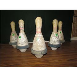 SET OF 5 BOWLING PINS