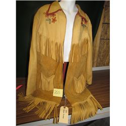 AUTHENTIC NATIVE AMERICAN HAND BEADED LEATHER JACKET