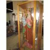 Image 1 : BLESSED VIRGIN MARY AND CHRIST CHILD, FULL SIZE STATUE IN OAK AND GLASS CASE