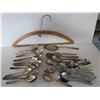 Image 1 : MISC STERLING SILVER CUTLERY & WOODEN GERMAN COAT HANGER