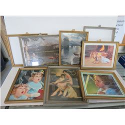 LOT OF VINTAGE PICTURES AND FRAMES