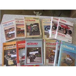 Lot Of 12 Manuals Yamaha,Suzuki,Polaris, Etc