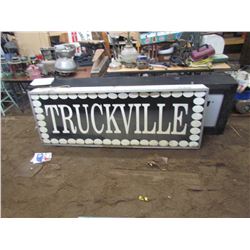 TRUCK VILLE LIGHT UP SIGN, APPROX 8'
