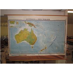 VINTAGE MAP OF AUSTRALIA AND NEW ZEALAND
